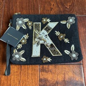 NWT Embroidered “K” Clutch | America & Beyond